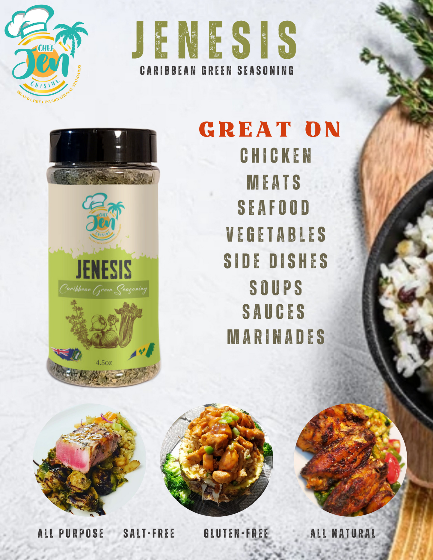 Caribbean Green Seasoning (Dry blend)