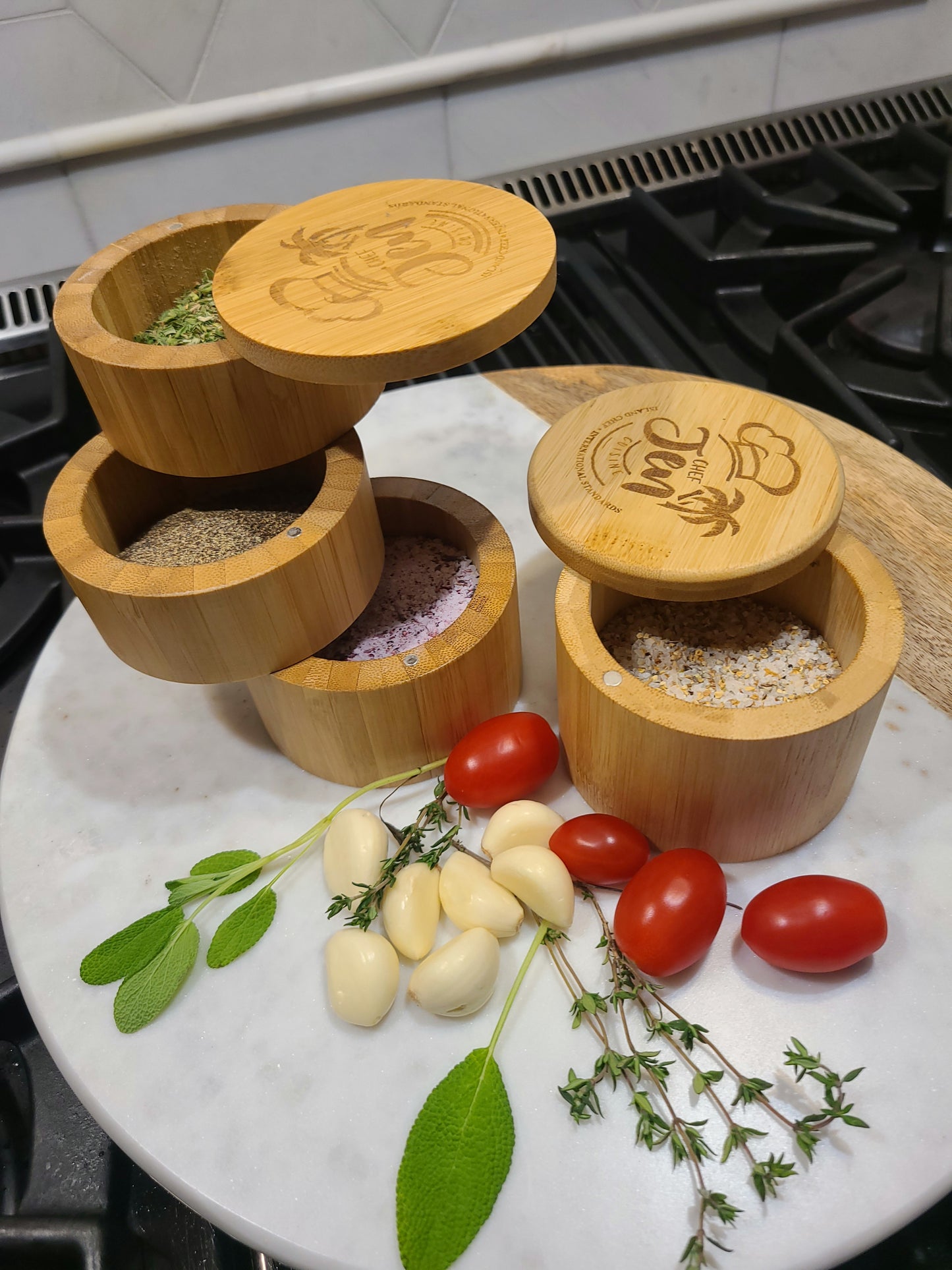 Bamboo Cellar- spice Box-seasoning Jar-Salt & Pepper Jar