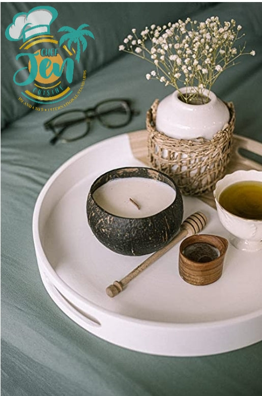 Coconut Shell Comfy Cinnamon Scented Candle: Pure Soy Wax, Wooden Wick –  Comorin Coconuts
