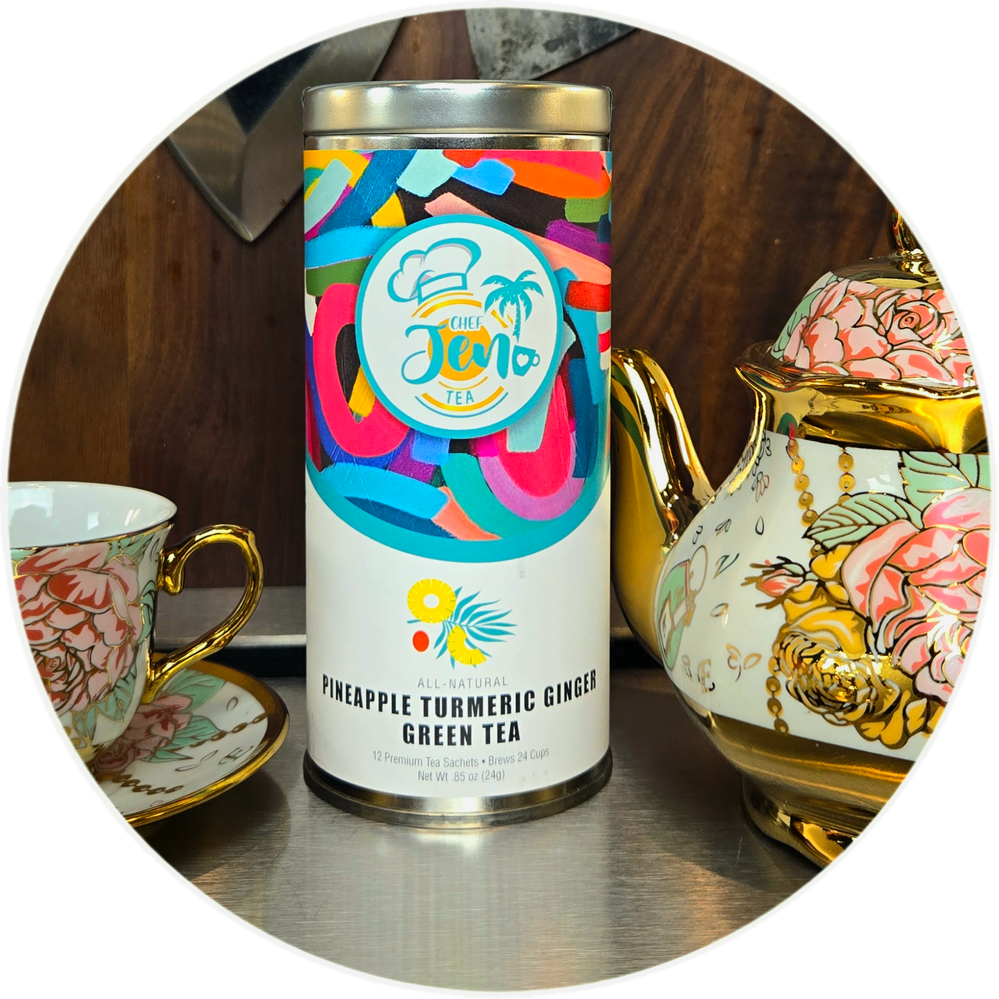 Pineapple, Turmeric, Ginger, Green Tea