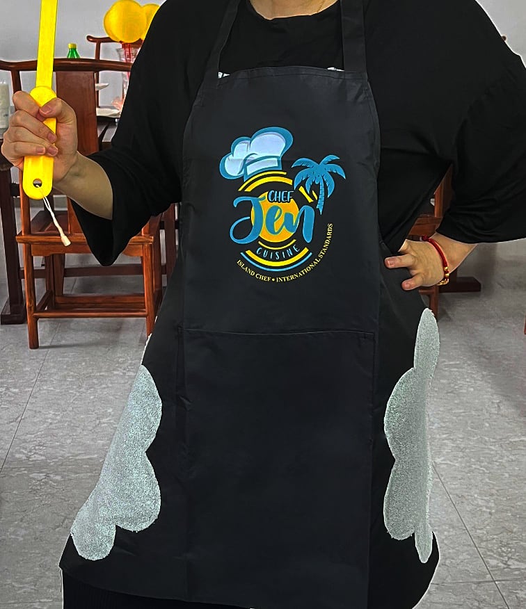 Custom Kitchen Aprons with Hand wipe